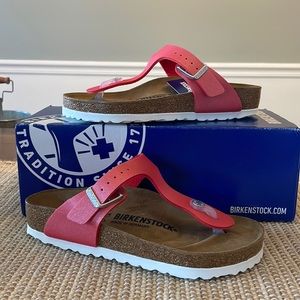 Birkenstock Gizeh Icy Metallic Poppy